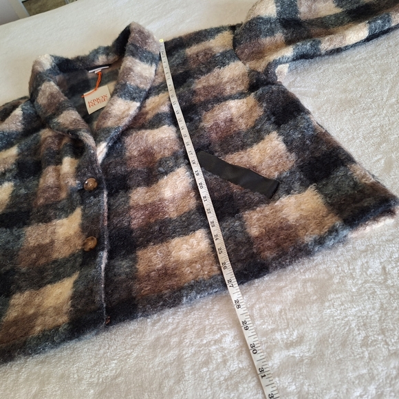 NWT_Knox Rose plaid sweater overcoat - Picture 9 of 12